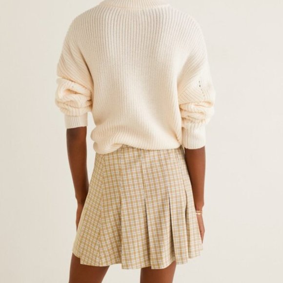 Mango Milu Pleated Plaid Skirt - Picture 3 of 8